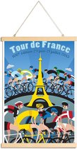 JUNIQE - Posterhanger Tour de France -20x30 /Blauw & Geel