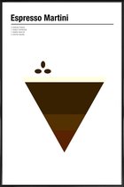 JUNIQE - Poster in kunststof lijst Espresso Martini - minimalistisch