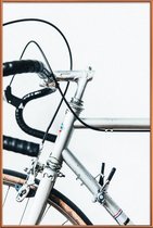 JUNIQE - Poster met kunststof lijst Le Super Bike -13x18 /Grijs &