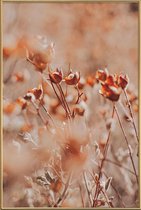 JUNIQE - Poster met kunststof lijst Autumnal Flowers -30x45 /Oranje &