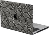 Lunso Geschikt voor MacBook Pro 16 inch (2019) Leren cover hoes - case - Snake Pattern Grey