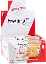 Feeling OK | Savoiardo Bosbessen | Voordeelpakket | 15 x 35 gram | Low carb snack | Eiwitrepen | Koolhydraatarme sportvoeding | Afslanken met Proteïne repen | Snel afvallen zonder hongergevoel!