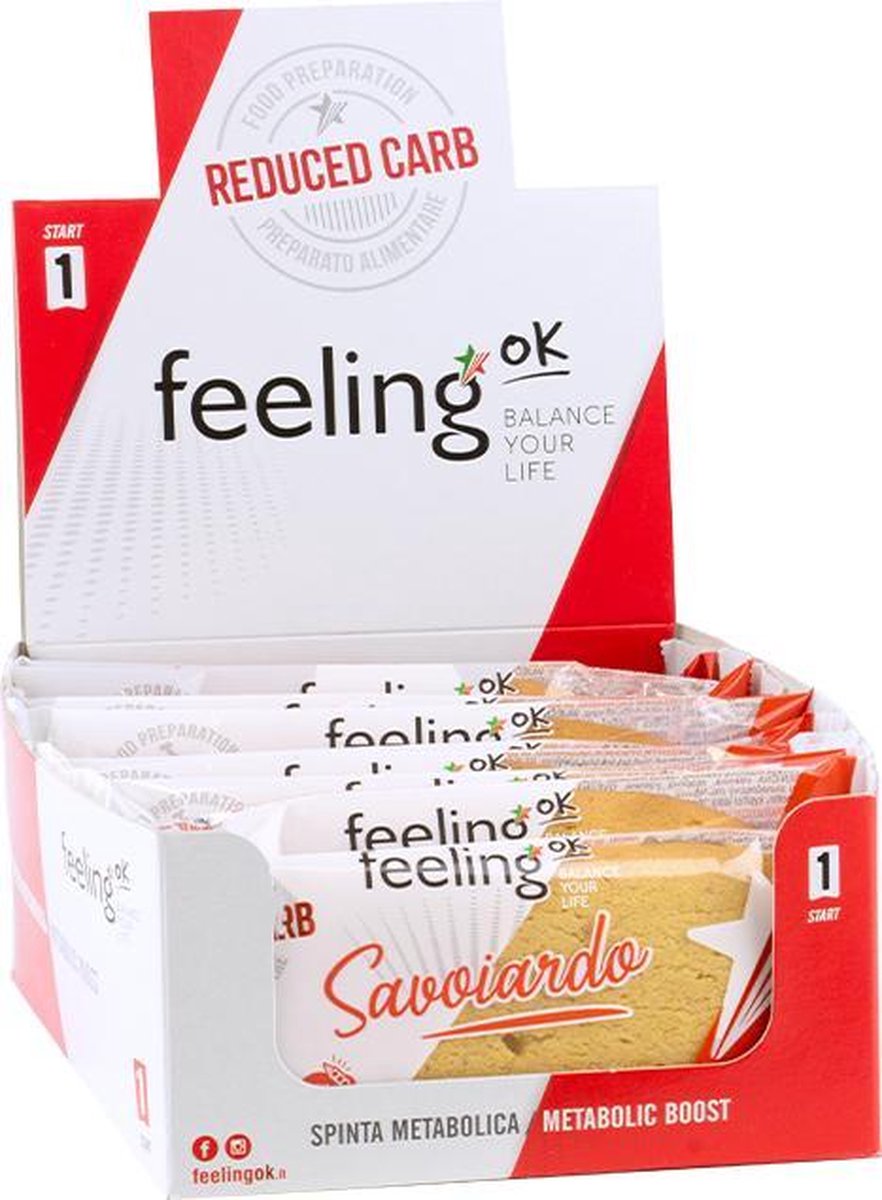 Feeling OK | Savoiardo Bosbessen | Voordeelpakket | 15 x 35 gram | Low carb snack | Eiwitrepen | Koolhydraatarme sportvoeding | Afslanken met Proteïne repen | Snel afvallen zonder hongergevoel!