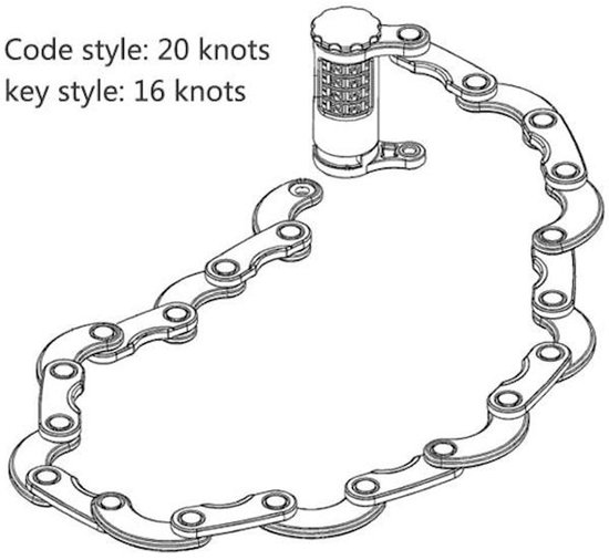 Decopatent® Fietsslot - Opvouwbaar Fietsslot ketting - Vouwslot met Cijferslot - Kubus Kettingslot - Bike Bicycle Lock - Veilig van Decopatent — afbeelding 4