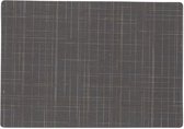 Stevige luxe Tafel placemats Liso grijs 30 x 43 cm - Met anti slip laag en Teflon coating toplaag
