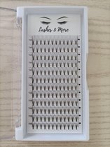 Lashes & More - Nepwimpers - 10D 12mm 0.05 D krul - Pre-Made Volume Fans – Russian volume – Pre-Made Fans- wimperextensions – wimper extensions - Verkrijgbaar in lengte 9mm tot 15m