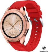 Siliconen Smartwatch bandje - Geschikt voor  Samsung Galaxy Watch siliconen bandje 41mm / 42mm - rood - Strap-it Horlogeband / Polsband / Armband