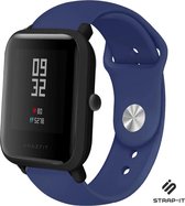 Siliconen Smartwatch bandje - Geschikt voor  Xiaomi Amazfit Bip sport band - donkerblauw - Strap-it Horlogeband / Polsband / Armband