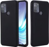 Voor Motorola Moto G50 Pure Color vloeibare siliconen schokbestendige volledige dekking (zwart)