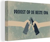 Toile Peinture Proverbes - Bravo au meilleur papa - Citations - Vaderdag - 30x20 cm - Décoration murale