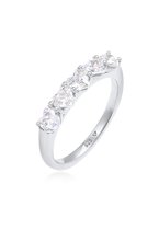 Elli Dames Ring Dameshart Engagement Liefde Elegant met Zirconia Kristallen in 925 Sterling Zilver Verguld