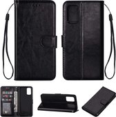 Hoesje geschikt voor Samsung Galaxy S21 Ultra - Bookcase - Pasjeshouder - Portemonnee - Koord - Kunstleer - Zwart