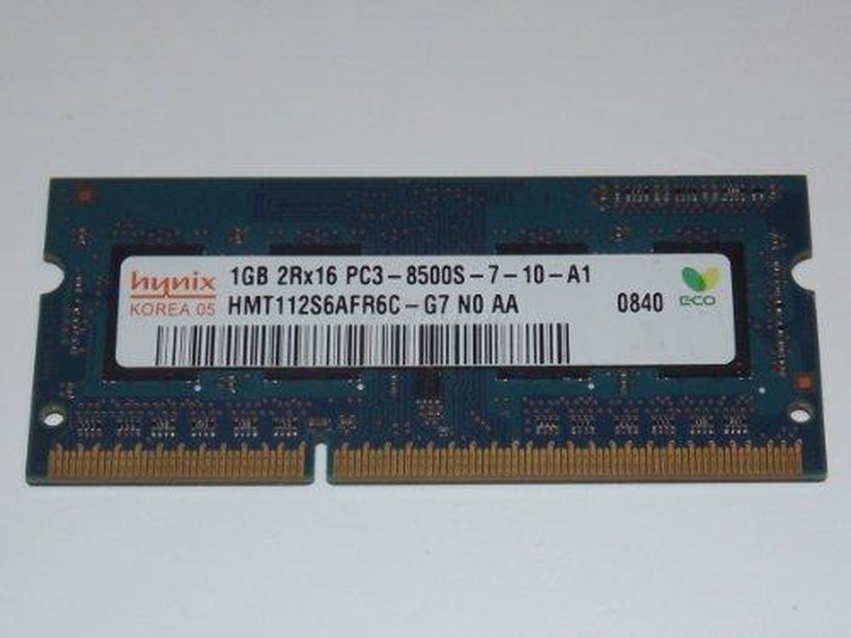 Hynix 1 GB di RAM PC3-8500S DDR3 1066 Mhz - HMT112S6AFR6C-G7 Rif 23