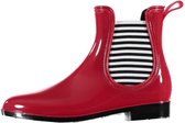 Xq Footwear Regenlaarzen Chelsea Dames Rubber Rood/zwart Maat 40