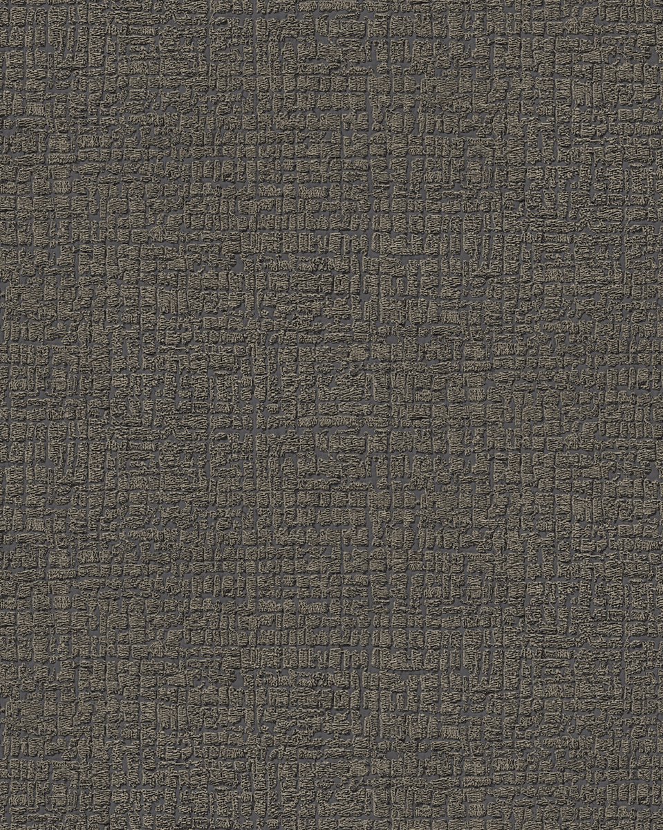 Ton sur ton behang Profhome DE120107-DI vliesbehang hardvinyl warmdruk in reliëf gestempeld tun sur ton mat antraciet bronzen 5,33 m2