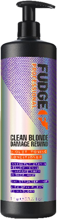 Fudge Clean Blonde Damage Rewind Violet-Toning Conditioner - 1000 ml - Fudge