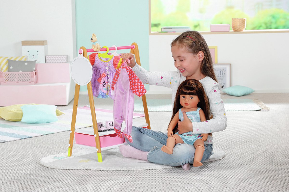 BABY born - Kledingrek - Poppenkleertjes - Incl kledinghangers — afbeelding 17