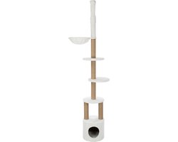 TRIXIE Kattenkrabpaal Aurelio 220-250 cm wit en bruin