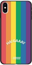 6F hoesje - geschikt voor iPhone Xs Max -  TPU Case - #LGBT - Ha! Gaaay #ffffff