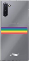 6F hoesje - geschikt voor Samsung Galaxy Note 10 -  Transparant TPU Case - #LGBT - Horizontal #ffffff