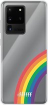 6F hoesje - geschikt voor Samsung Galaxy S20 Ultra -  Transparant TPU Case - #LGBT - Rainbow #ffffff