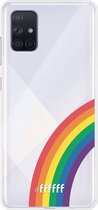 6F hoesje - geschikt voor Samsung Galaxy A71 -  Transparant TPU Case - #LGBT - Rainbow #ffffff