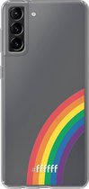 6F hoesje - geschikt voor Samsung Galaxy S21 Plus -  Transparant TPU Case - #LGBT - Rainbow #ffffff