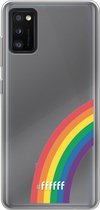 6F hoesje - geschikt voor Samsung Galaxy A41 -  Transparant TPU Case - #LGBT - Rainbow #ffffff