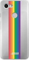 6F hoesje - geschikt voor Google Pixel 3 -  Transparant TPU Case - #LGBT - Vertical #ffffff