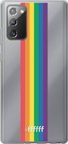 6F hoesje - geschikt voor Samsung Galaxy Note 20 -  Transparant TPU Case - #LGBT - Vertical #ffffff