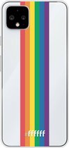 6F hoesje - geschikt voor Google Pixel 4 XL -  Transparant TPU Case - #LGBT - Vertical #ffffff
