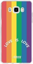 Samsung Galaxy J5 (2016) Hoesje Transparant TPU Case - #LGBT - Love Is Love #ffffff