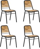 Medina Eetkamerstoelen 4 st massief mangohout