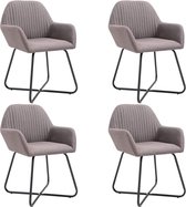 Medina Eetkamerstoelen 4 st stof taupe