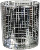 Theelichthouder Glas - Waxinelichthouder - Zilver - ø7,5cm