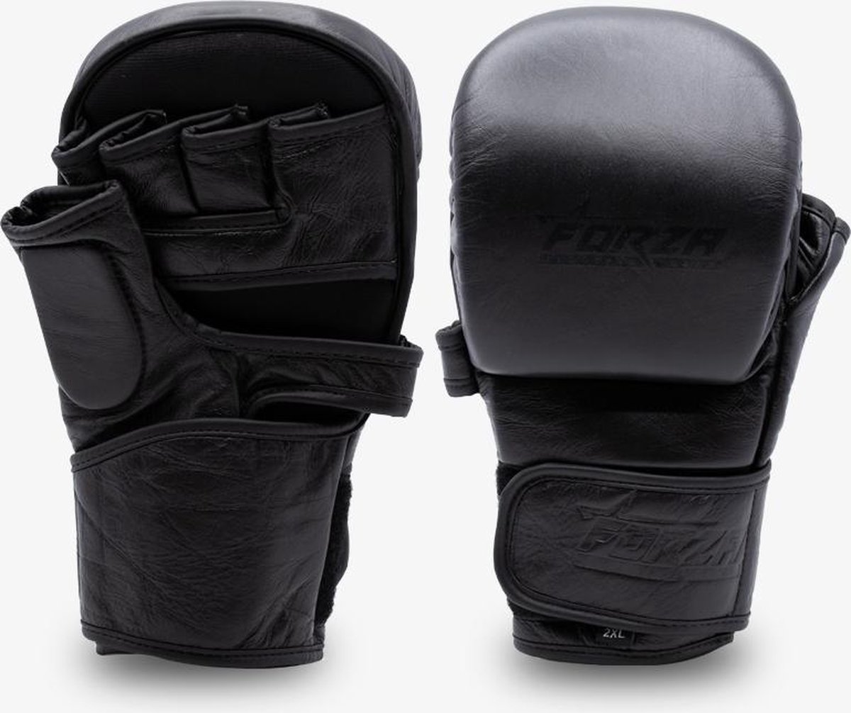 Forza MMA Training Handschoenen Gesloten - Leer - Zwart - Maat M