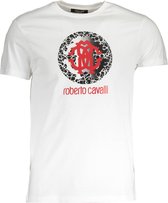 Roberto Cavalli T-shirt Wit L Heren