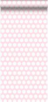 ESTAhome behang kleine stippen licht roze - 138721 - 53 cm x 10,05 m