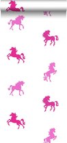 ESTAhome behang paarden roze - 115832 - 53 cm x 10,05 m