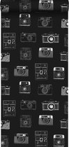 ESTAhome behang polaroid camera’s zwart en wit - 128824 - 0.53 x 10.05 m