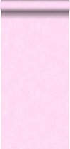 krijtverf vliesbehang mat effen licht roze - 128002 van ESTAhome