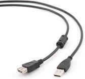 Gembird Premium Quality USB 2.0 A Plug A Socket Kabel - Ferriete Kern / 3 meter
