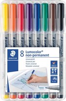 STAEDTLER Lumocolor F non-permanent pen - Box 8 kleuren