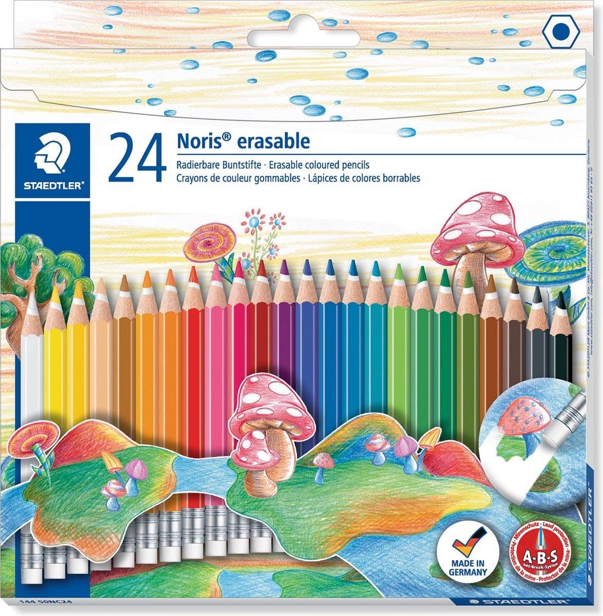 Crayon de couleur Staedtler Noris Club effaçable 24 crayons