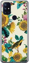 OnePlus Nord N10 5G hoesje siliconen - Zonnebloemen / Bloemen | OnePlus Nord N10 5G case | geel | TPU backcover transparant