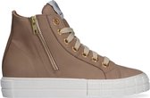 Lemaré 2546 Hoge sneakers - Leren Sneaker - Dames - Taupe - Maat 40