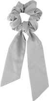 Scrunchie Haarelastiek Linten Effen Grijs