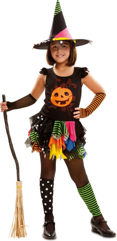 VIVING COSTUMES / JUINSA - Gekleurde pompoen heks kostuum voor meisjes - jaar)