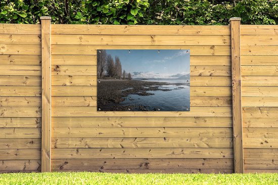La côte du lac Wanaka en Nouvelle-Zélande affiche de jardin 120x80 cm - Toile de jardin / Toile d'extérieur / Peintures pour l'extérieur (décoration de jardin)