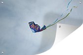 Tuinposter - Tuindoek - Tuinposters buiten - Vlieger in vorm van vlinder - 120x80 cm - Tuin